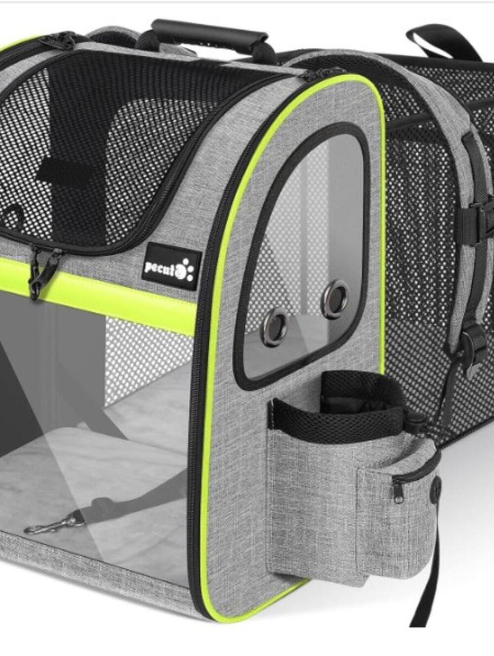 BRAND NEW: Expandable Pet Carrier/Backpack-for M-L Pets-Gray